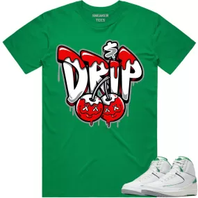 Jordan 2 Lucky Green 2s Shirt to Match - RED MONEY DRIP