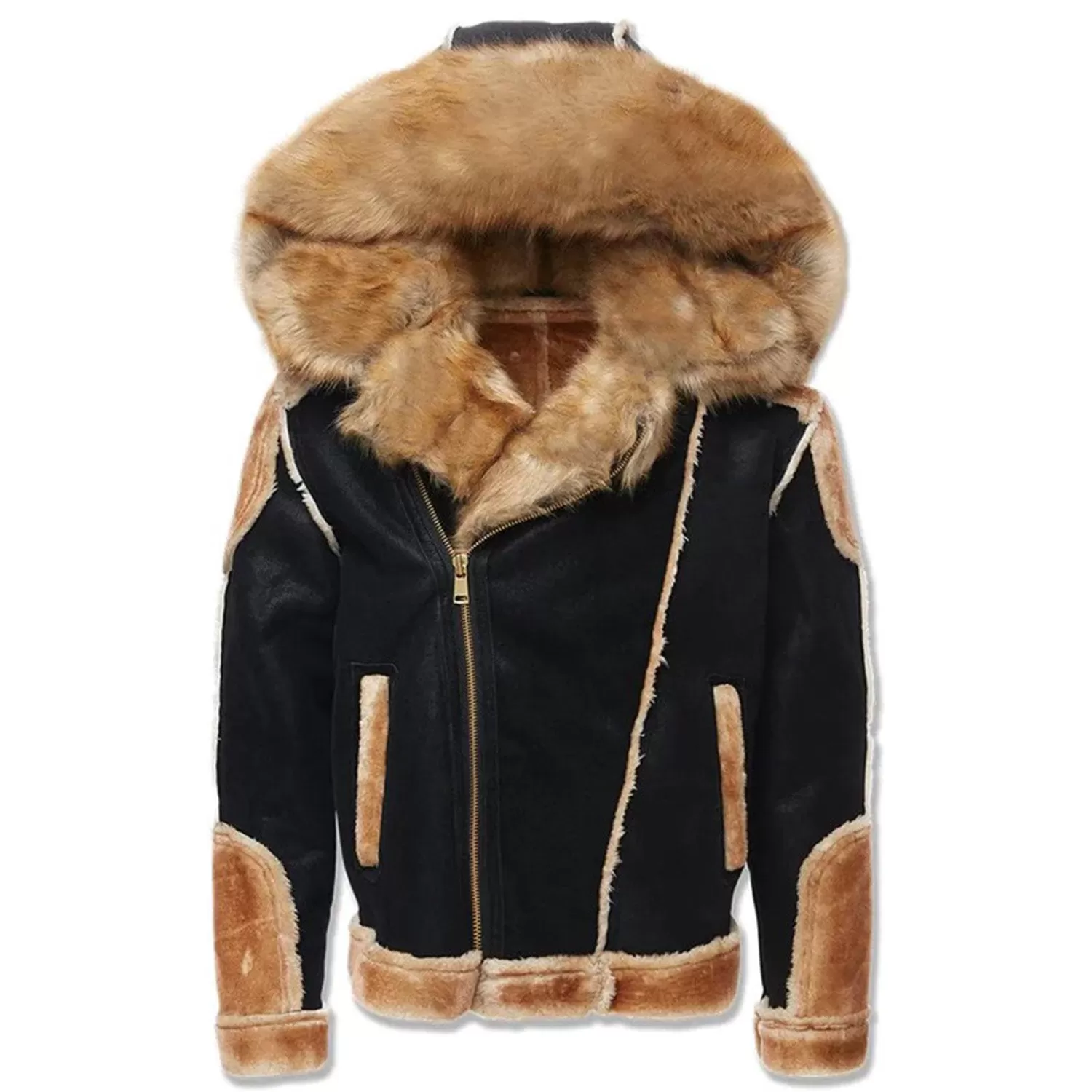 Jordan Craig El Jefe Shearling Moto Men's Jacket Black-Coffee