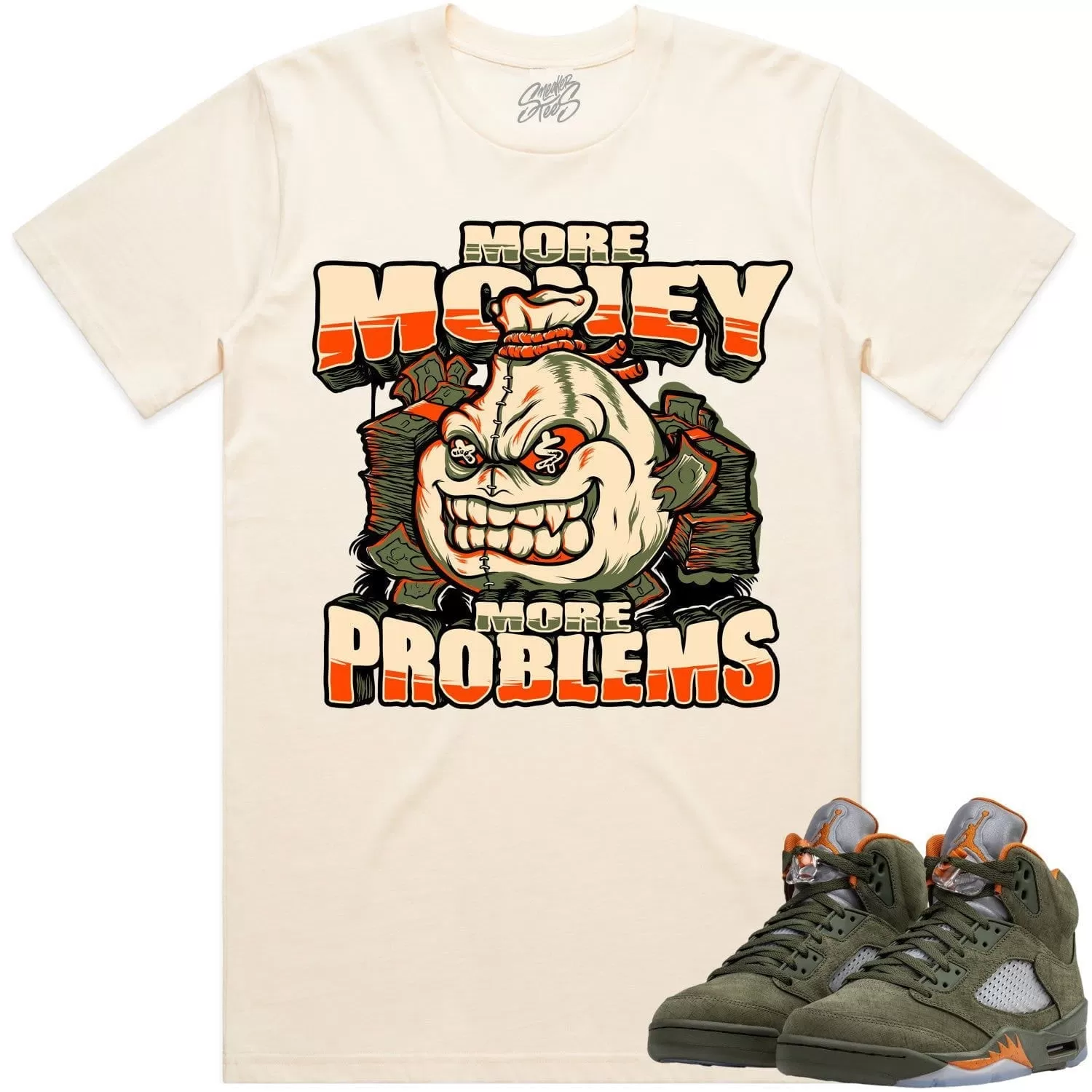 Jordan Retro 5 Olive 5s Shirt to Match - CELADON MORE PROBLEMS