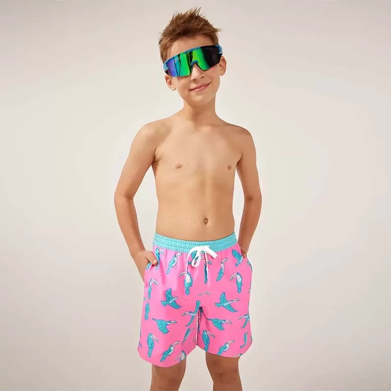 Kids Tiny Toucan Do It Swim Shorts