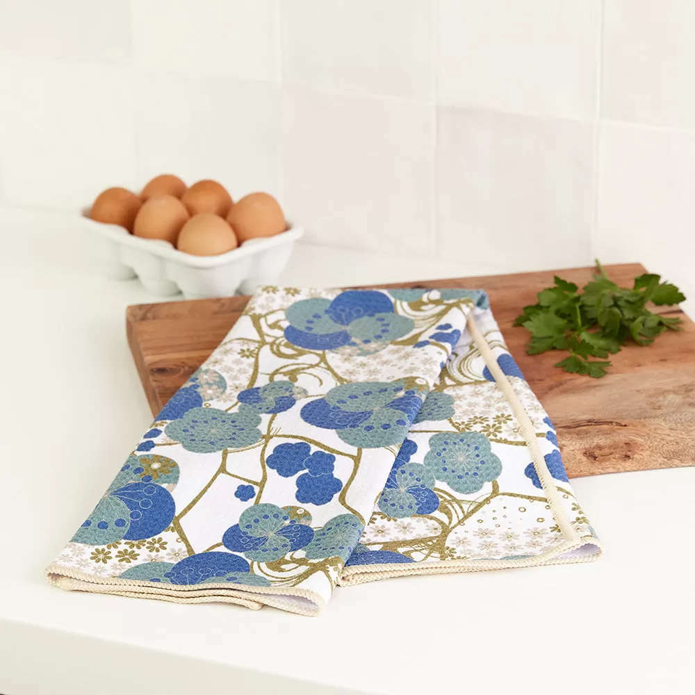 Kintsugi Blue blu Kitchen Tea Towel