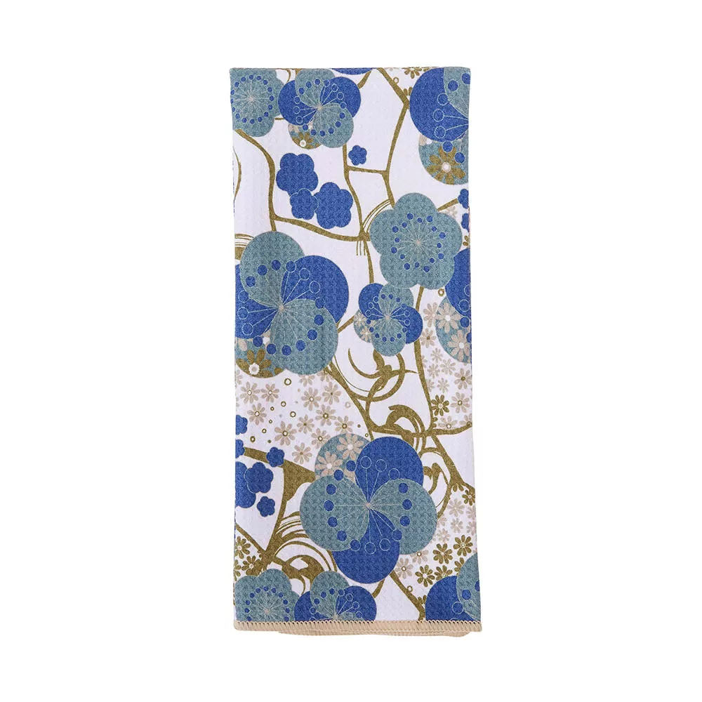 Kintsugi Blue blu Kitchen Tea Towel