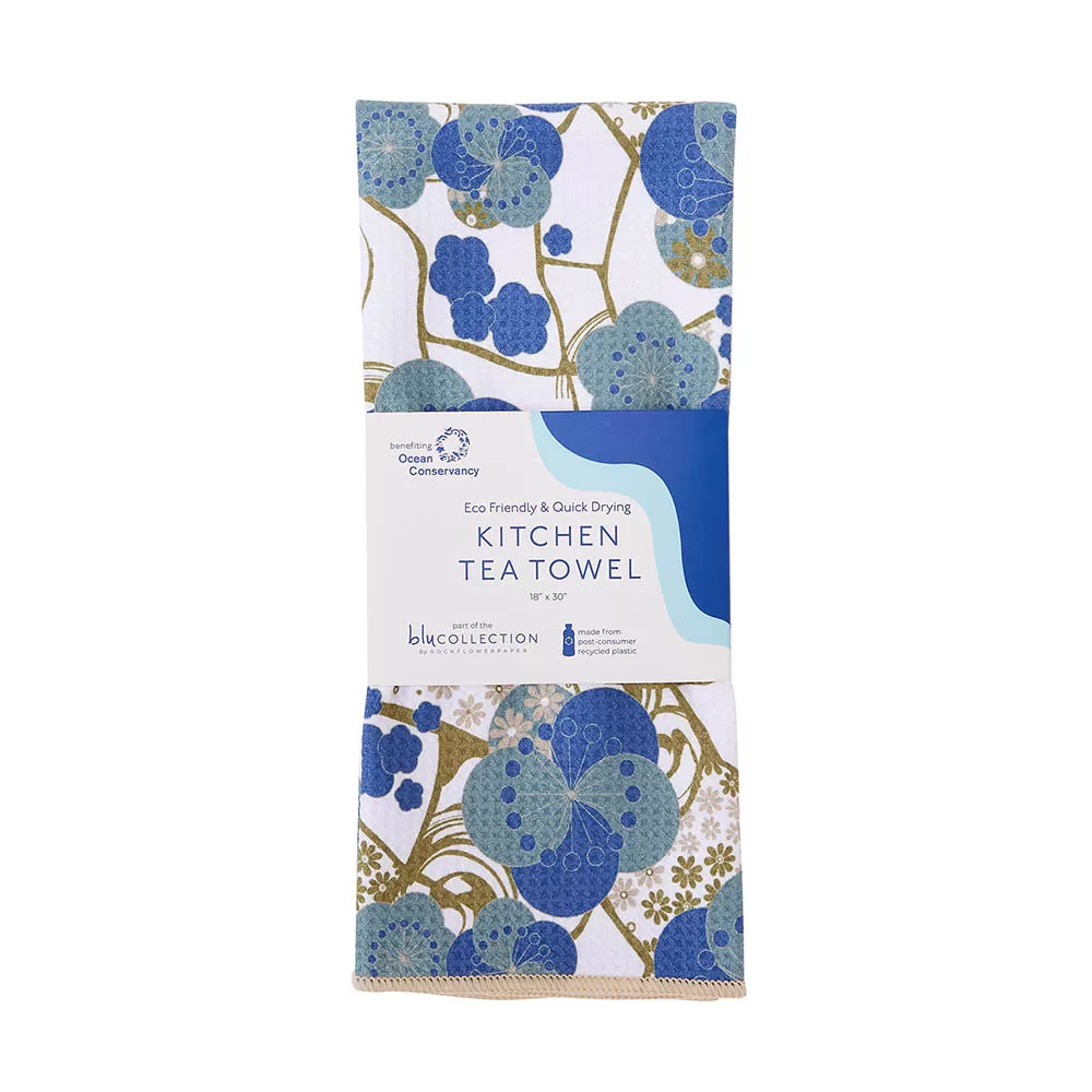 Kintsugi Blue blu Kitchen Tea Towel