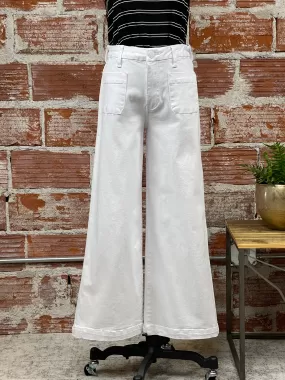 Kut Meg High Rise Wide Leg Jeans in Optic White