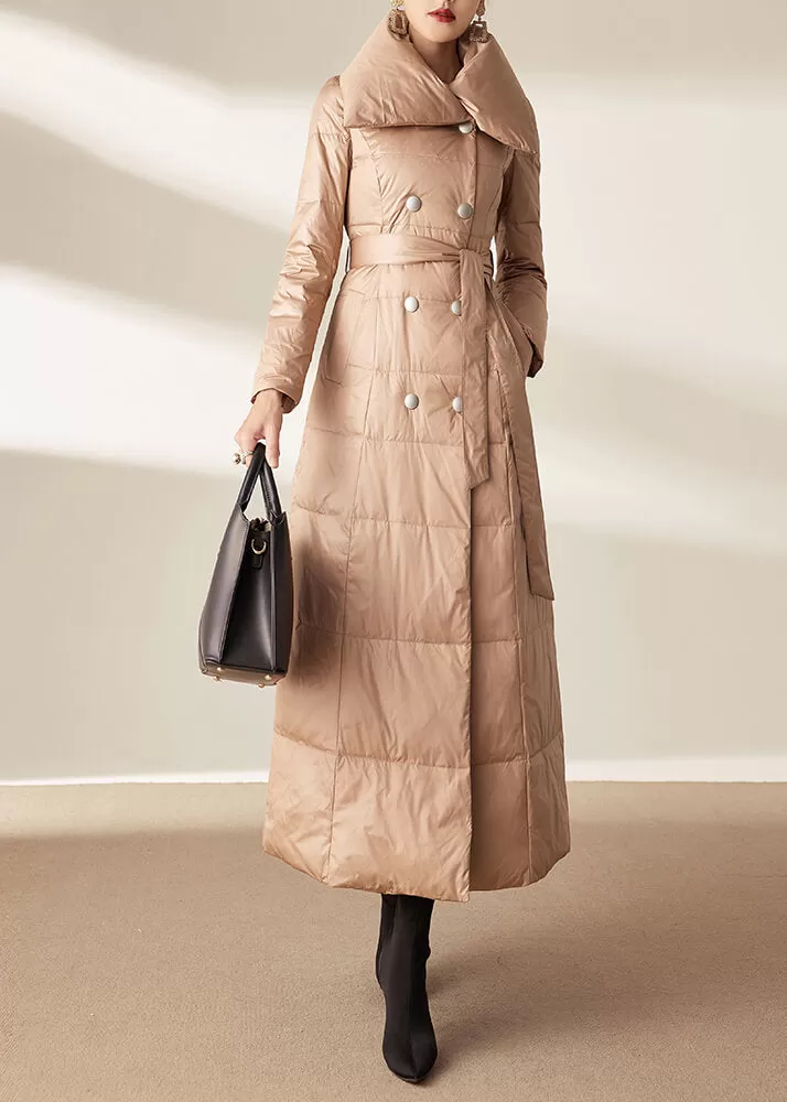 Laura Double Breasted Belted Maxi Down Coat