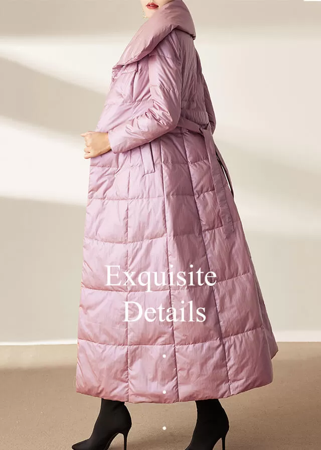 Laura Double Breasted Belted Maxi Down Coat