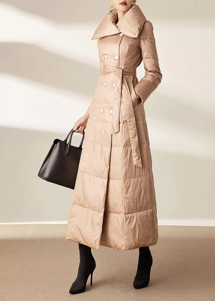 Laura Double Breasted Belted Maxi Down Coat