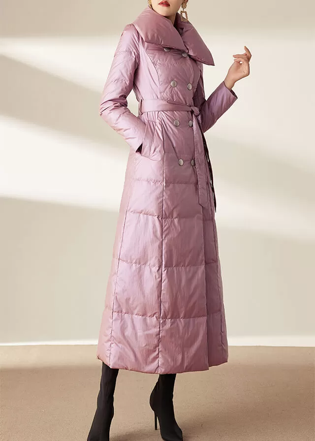 Laura Double Breasted Belted Maxi Down Coat