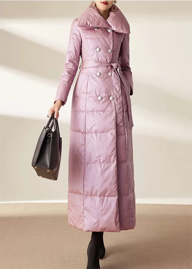 Laura Double Breasted Belted Maxi Down Coat