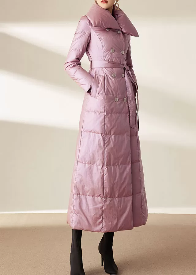 Laura Double Breasted Belted Maxi Down Coat