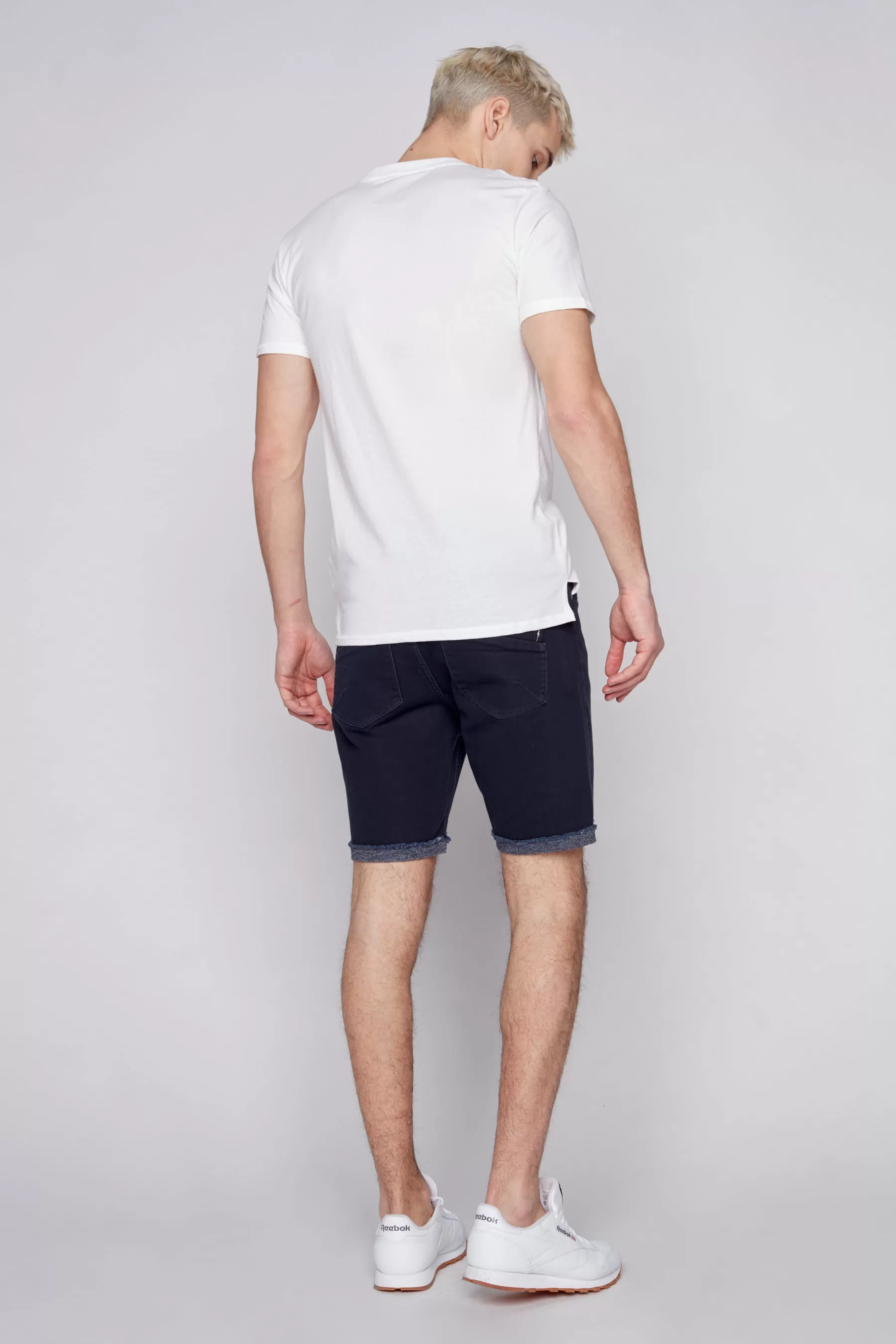 LENNON - Mens Rolled Up Shorts - Navy