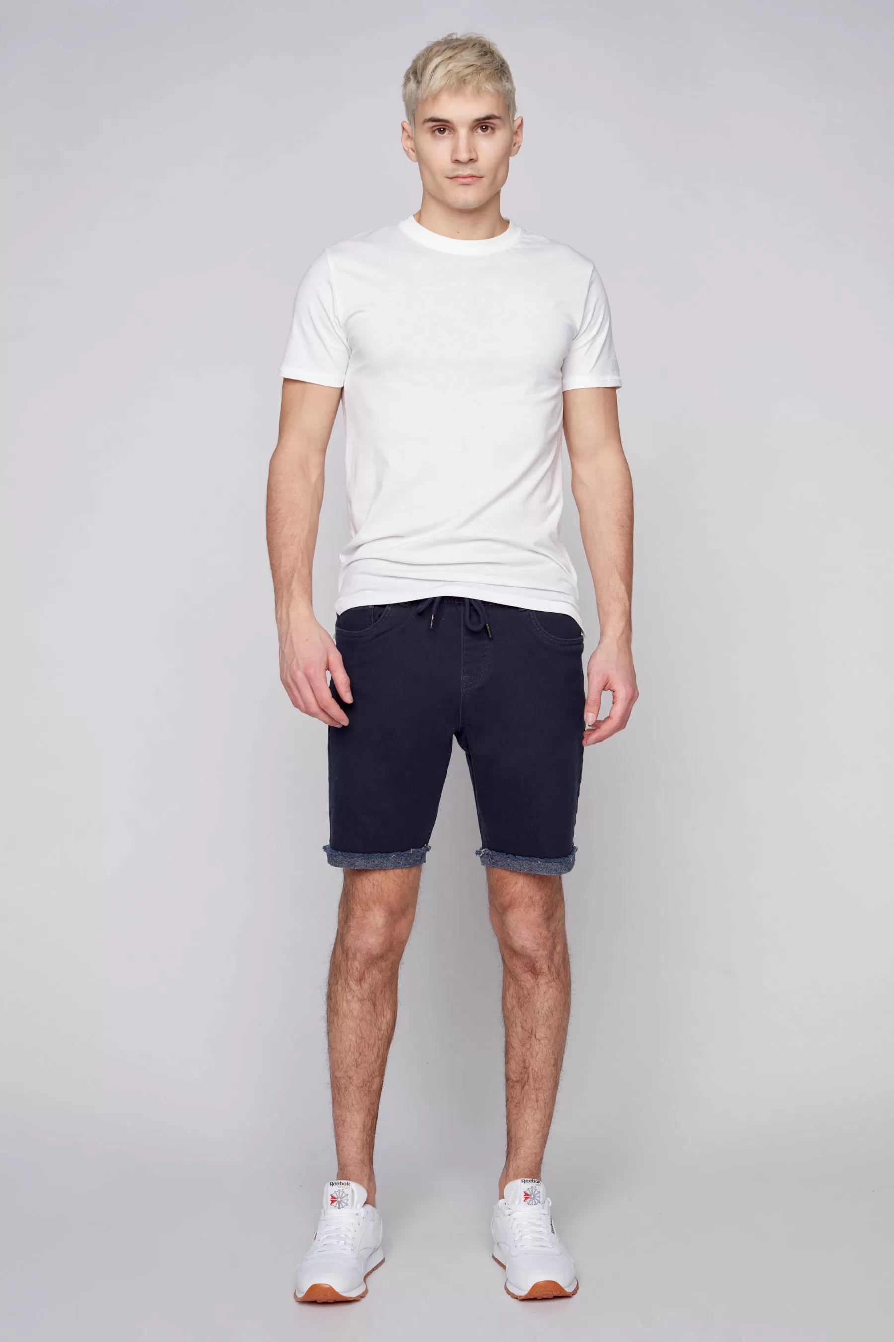 LENNON - Mens Rolled Up Shorts - Navy