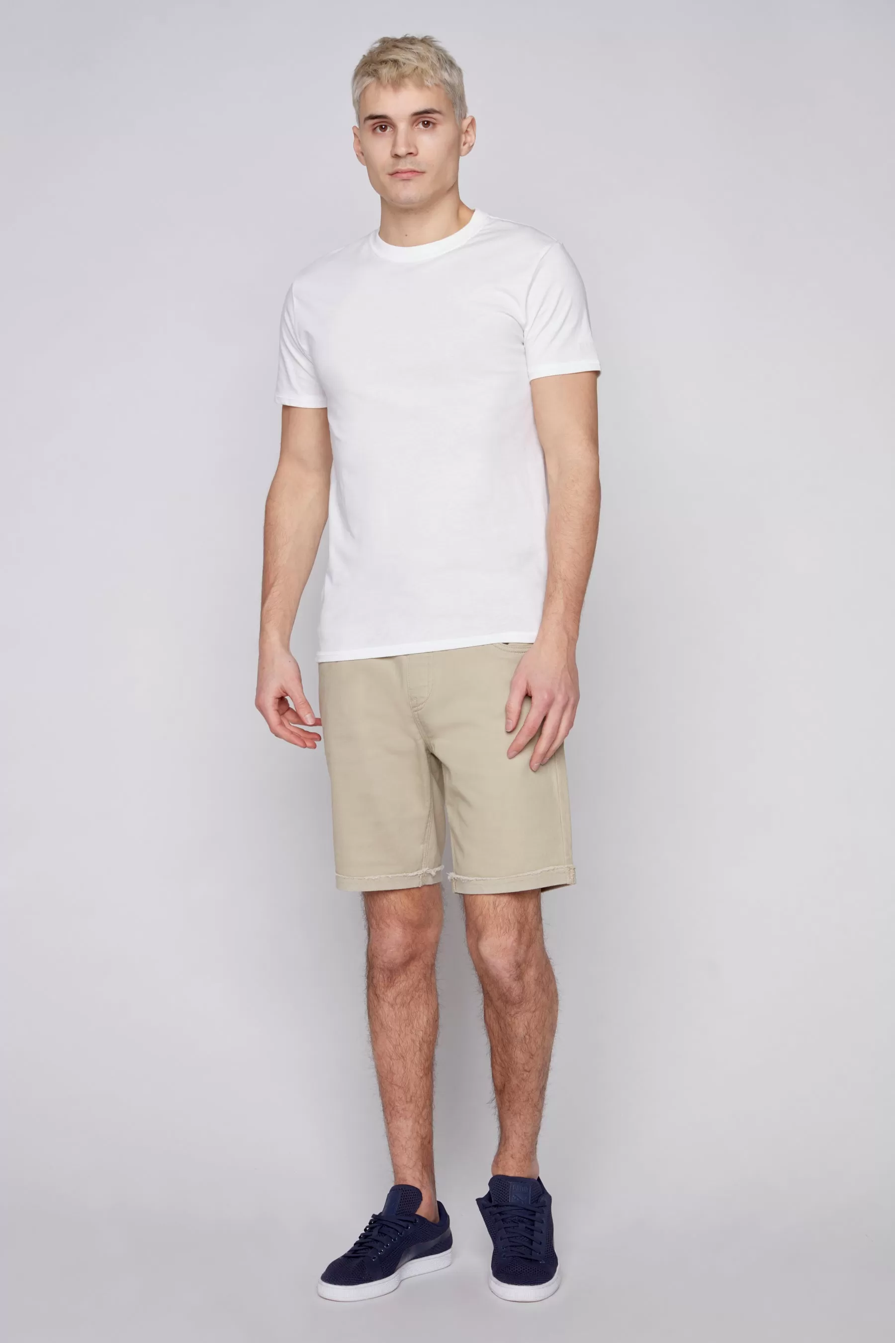 LENNON - Mens Rolled Up Shorts - Tan