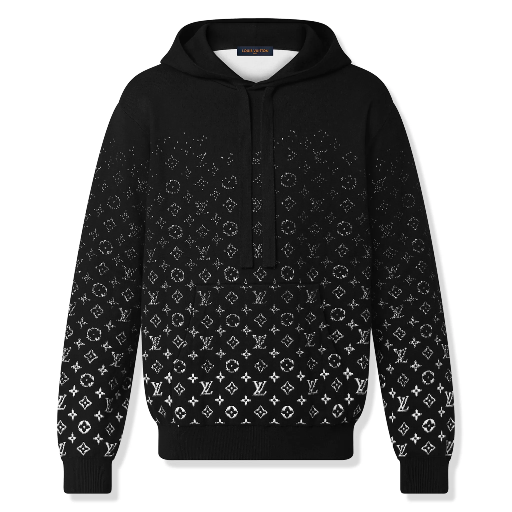 Louis Vuitton Monogram Gradient Knit Black Hoodie