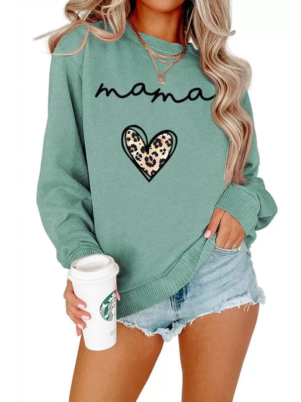 Mama Love Print Women Sweatshirt