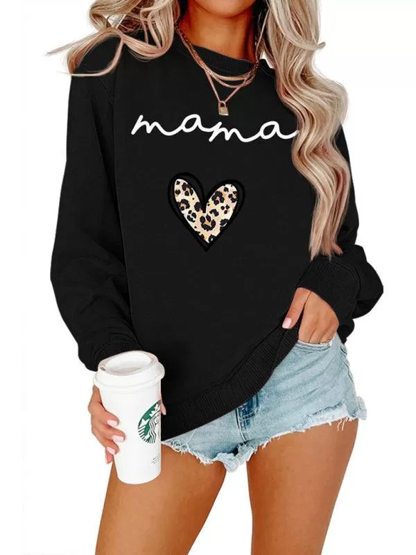 Mama Love Print Women Sweatshirt