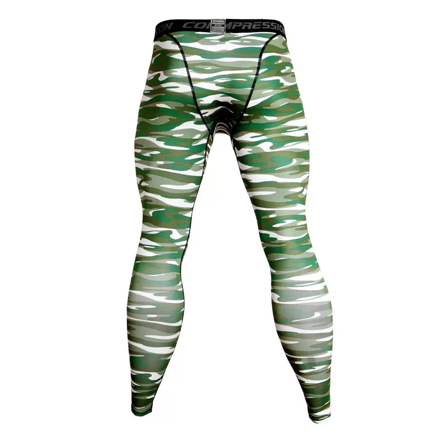 Men's Camouflage 'Green' Compression Leggings Spats