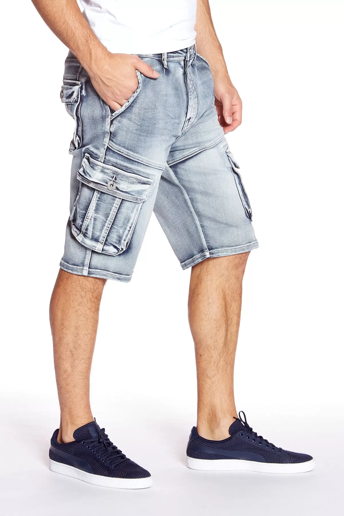 Men's Capri Shorts - Snow Wash