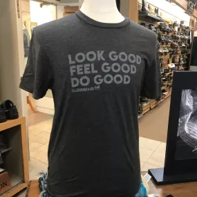 Men's FL Crooks & Co. | Look Good  Feel Good  Do Good Tee | Charcoal