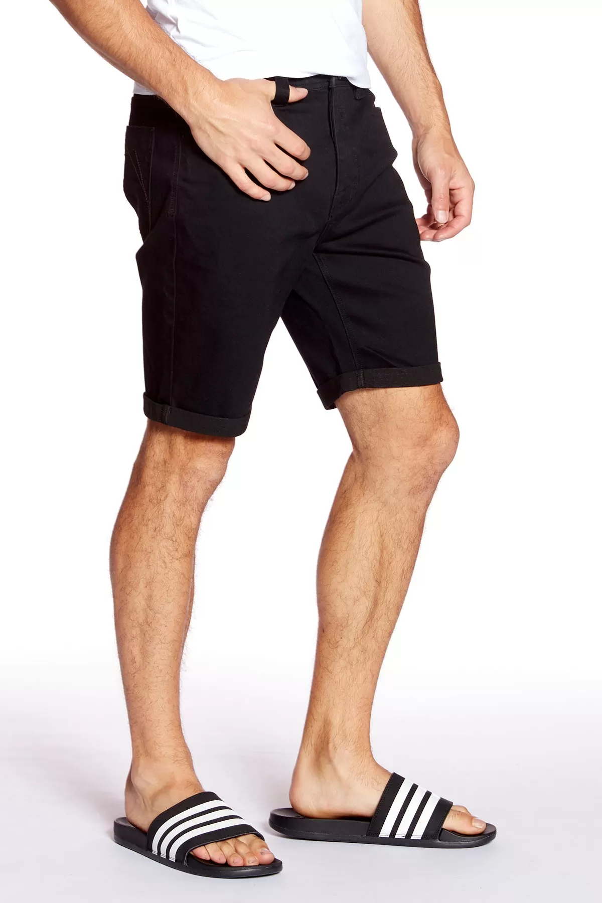 Men's Rolled-Up Shorts - Black