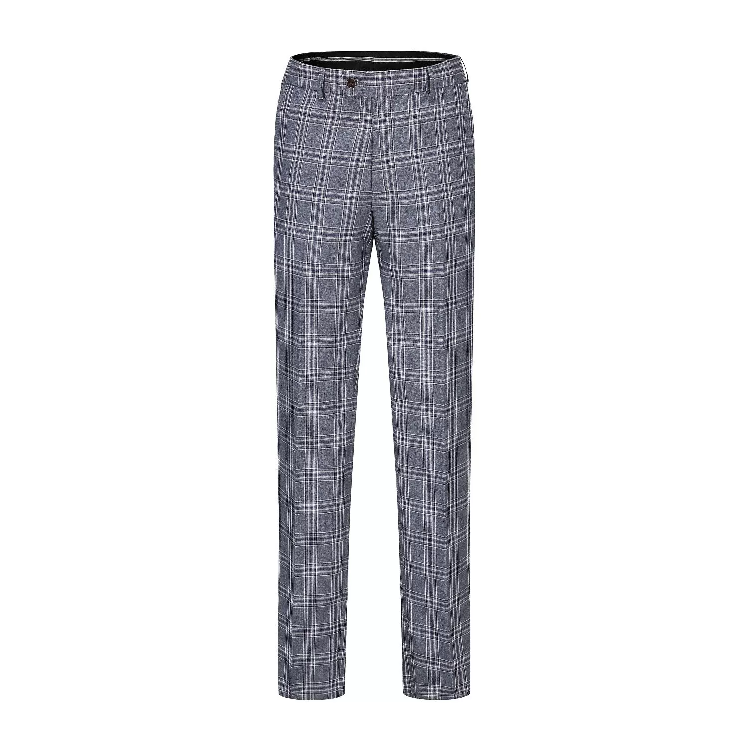 Men's Slim-Fit 2PC Double Breasted Glen Plaid Suit