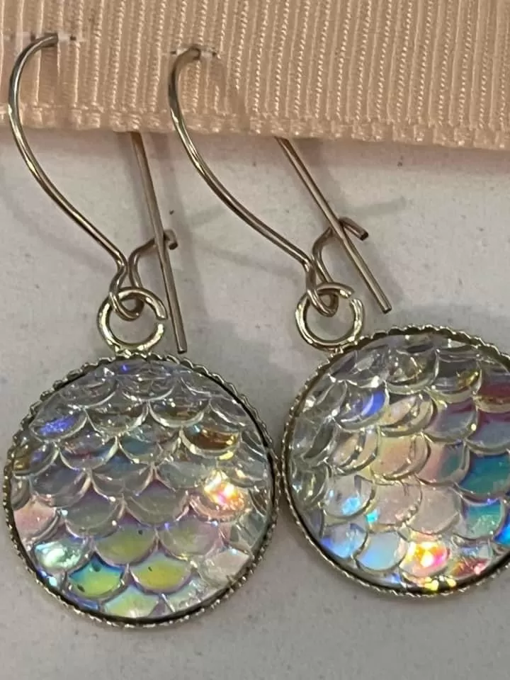 Mermaid Scale Earrings & Necklace Separates