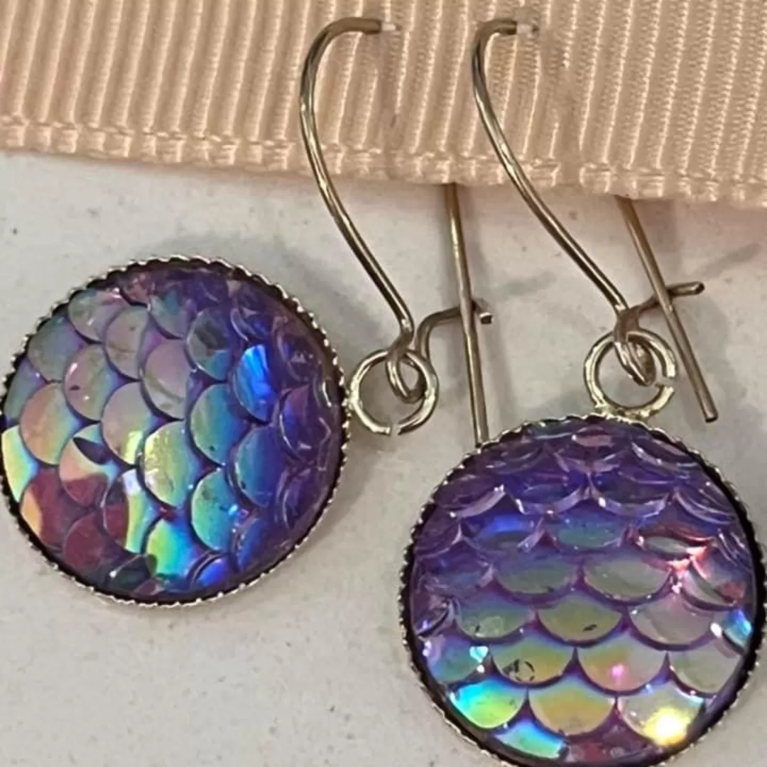 Mermaid Scale Earrings & Necklace Separates