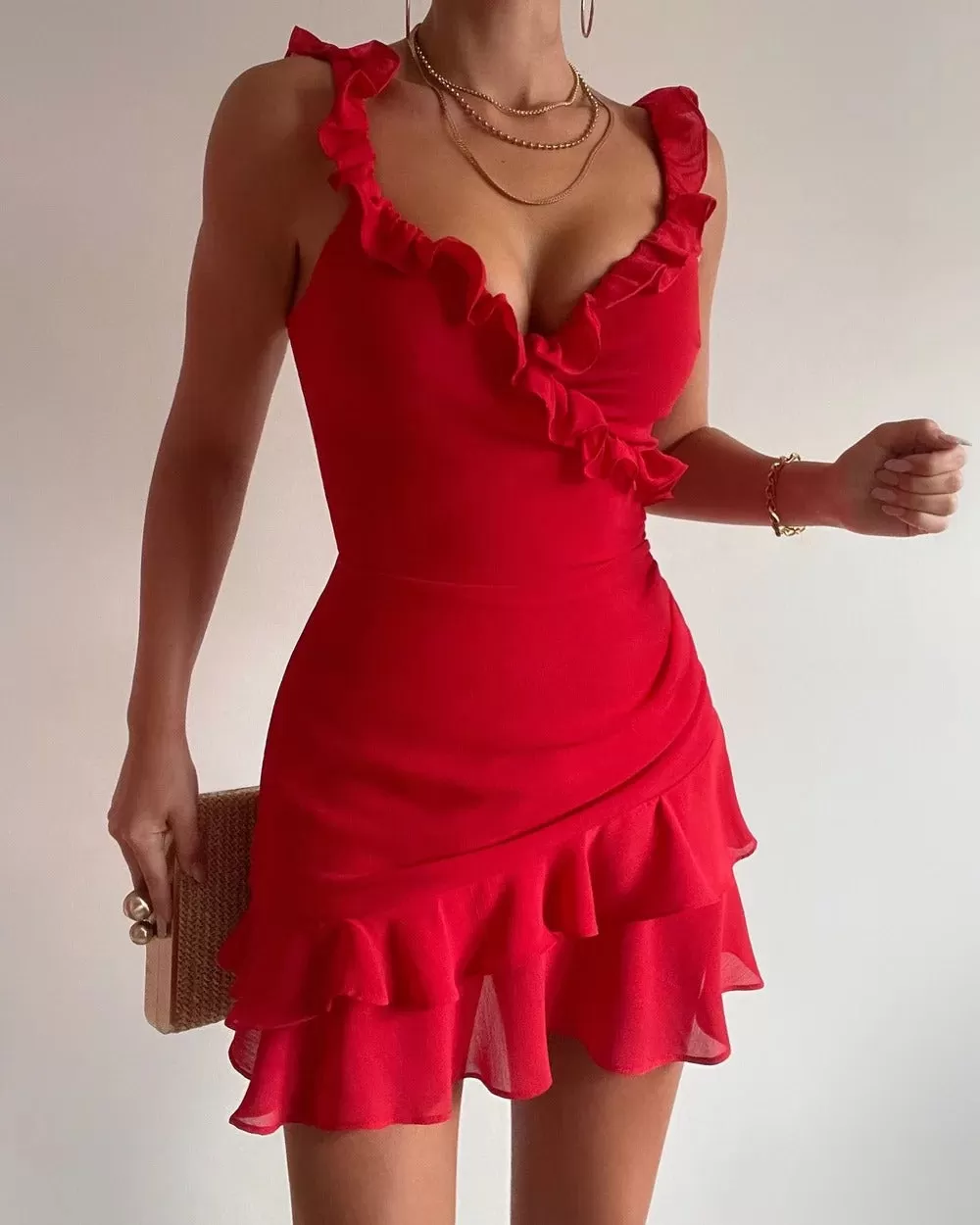 Mina Mini Dress - Red