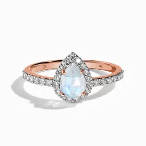 Moonstone Lab Diamond Ring - Tear of Joy