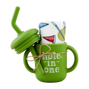 Mud Pie Golf Silicone Cup & Bib Set