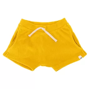 oh baby! Cotton Terry Pocket Drawstring Baby Shorts - Golden