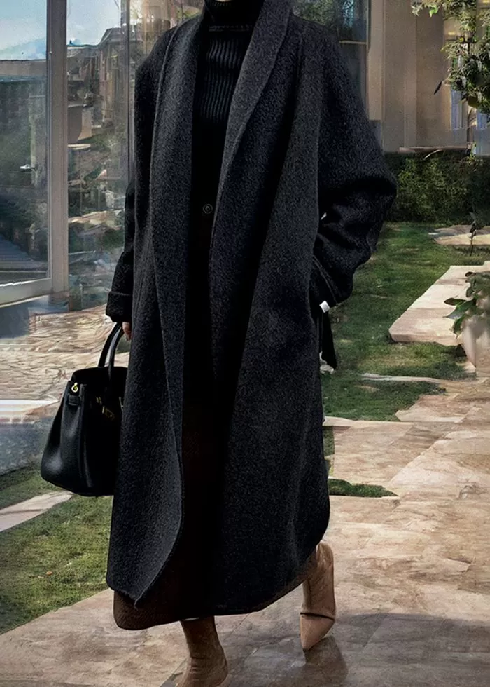 Olivia Oversize Wrap Long Wool Coat