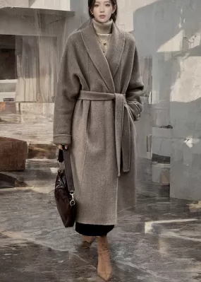 Olivia Oversize Wrap Long Wool Coat