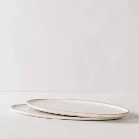 oval serving tray | stoneware