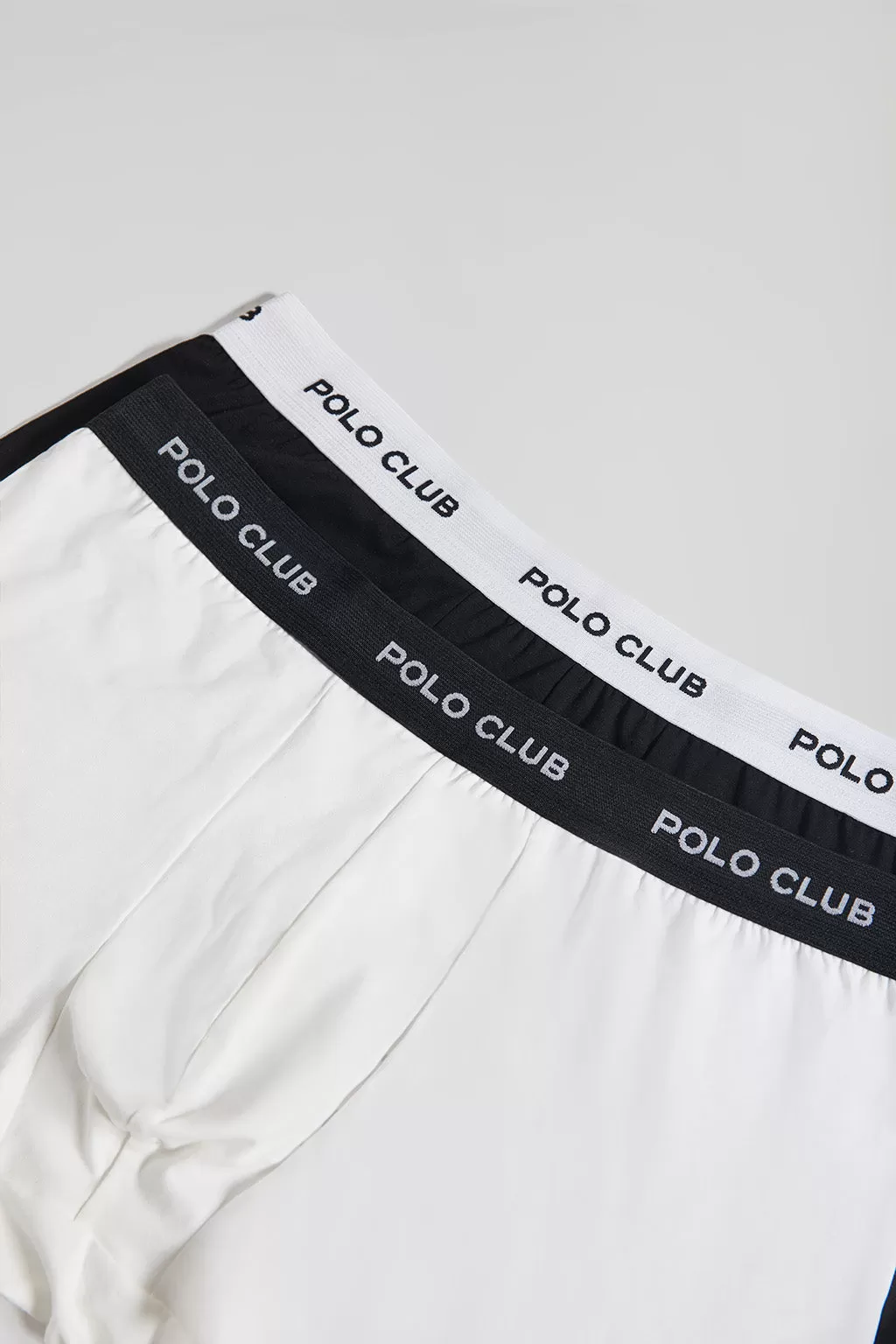 Pack de dos boxers blanco y negro con logotipo Polo Club