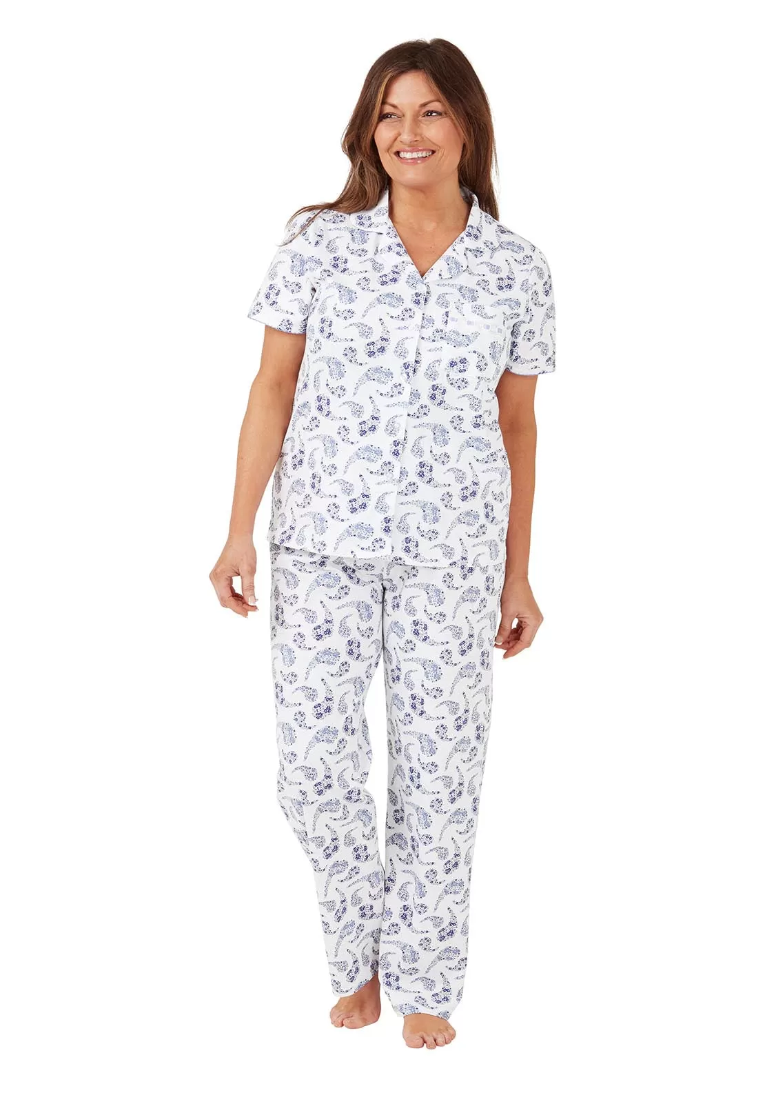 Paisely Cotton Pyjama 100% cotton - Blue