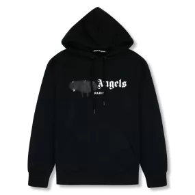 Palm Angels Paris Sprayed Logo Black Hoodie