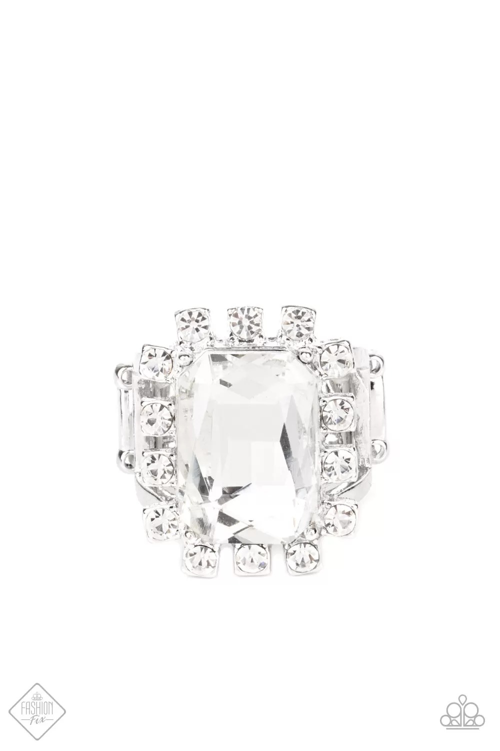 Paparazzi Accessories - Galactic Glamour - White Ring