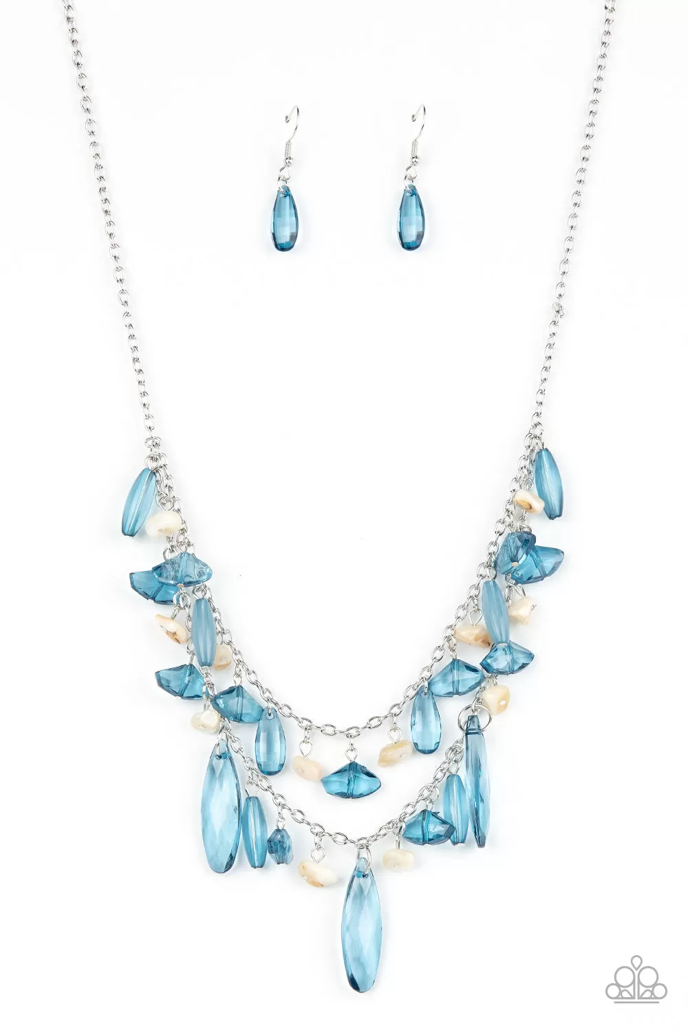 Paparazzi Candlelit Cabana - Blue Fringe Necklace