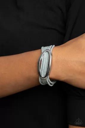 Paparazzi Corded Couture - Silver Magnetic Closure Urban Bracelet