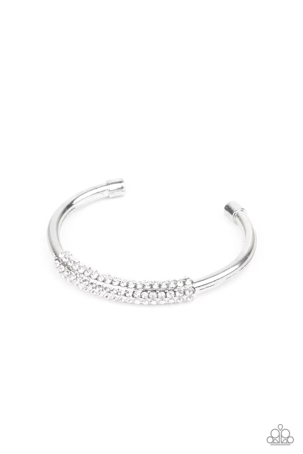 Paparazzi Day to Day Dazzle - White Cuff Bracelet