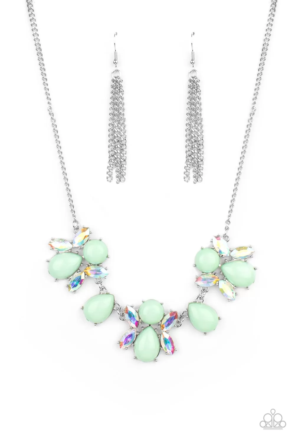 Paparazzi Galaxy Gallery - Green Iridescent Necklace