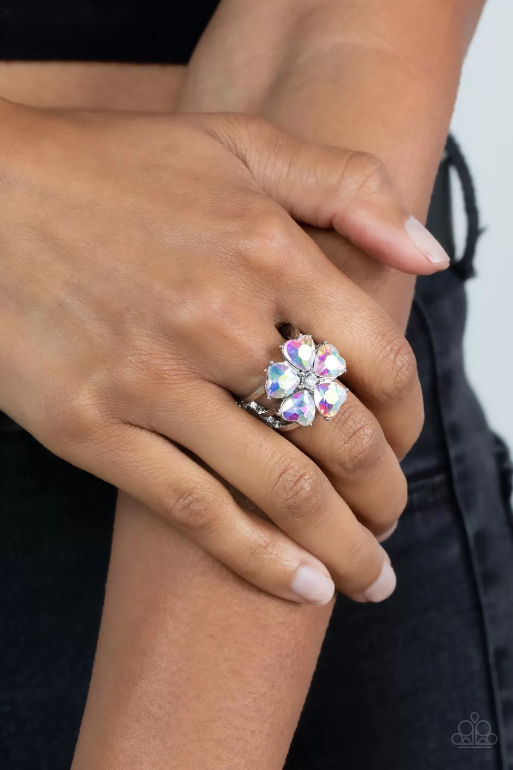 Paparazzi Minnesota Magic - Multi Iridescent Floral Bloom Ring