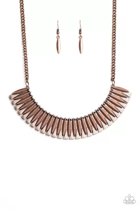 Paparazzi My Main MANE - Copper Short Necklace