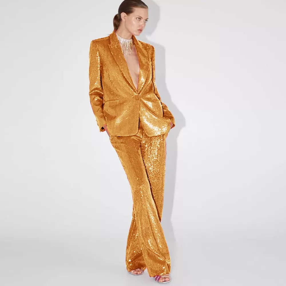 Party Jacket Pants Women's Two-piece Suit luxury Sequins Birthday Party Prom Custom  Dresses Womens Clothing Short Sets