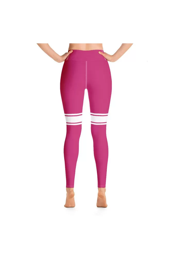 Peacock Pink Sporty Yoga Leggings