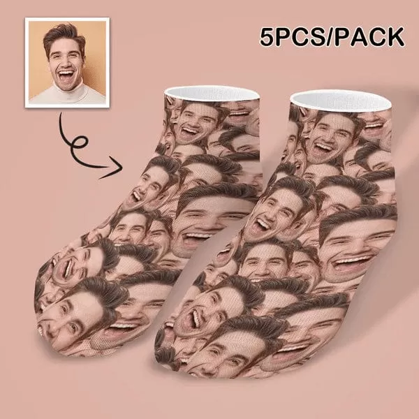 Personalized Socks Custom Face Sublimated Crew Socks Ankle Socks with Picture