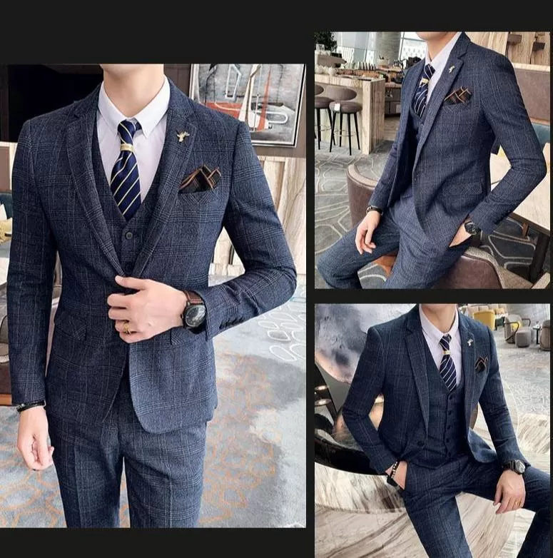 Plaid Three Piece Suit