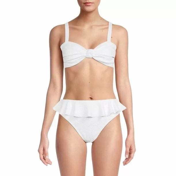 Plus size white swimsuit top