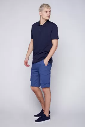 PRESLEY - Zip Front  Cargo Shorts - Cobalt